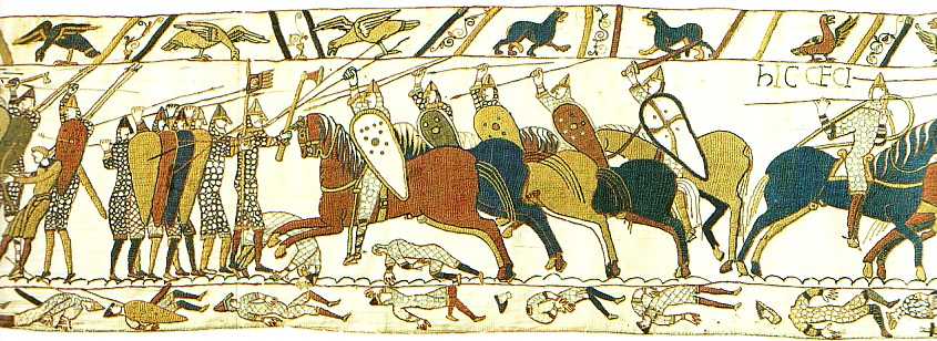 Scene form the Battle of Hastings, Bayeux tapestry